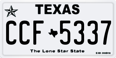 TX license plate CCF5337