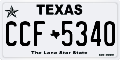TX license plate CCF5340