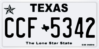 TX license plate CCF5342
