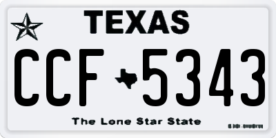 TX license plate CCF5343