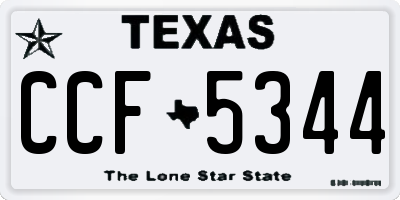 TX license plate CCF5344