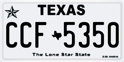 TX license plate CCF5350