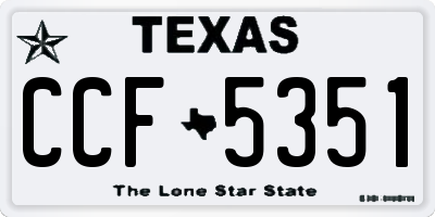 TX license plate CCF5351