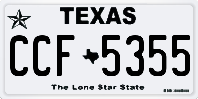 TX license plate CCF5355