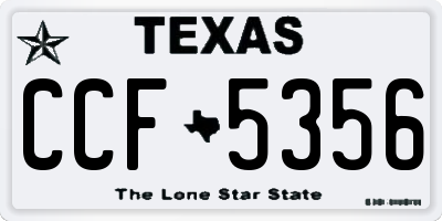 TX license plate CCF5356