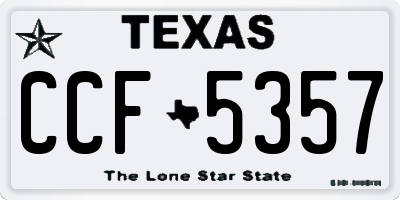 TX license plate CCF5357