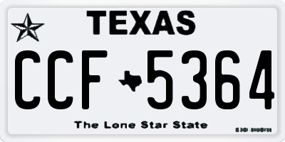 TX license plate CCF5364