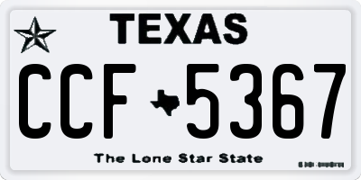 TX license plate CCF5367