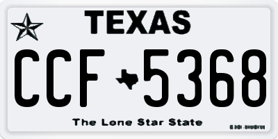 TX license plate CCF5368