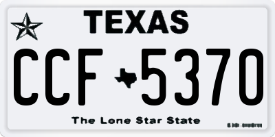 TX license plate CCF5370