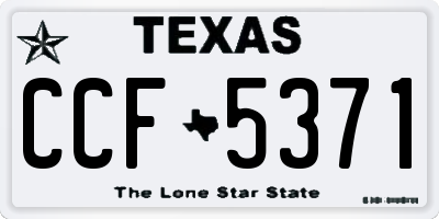 TX license plate CCF5371