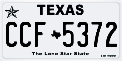 TX license plate CCF5372
