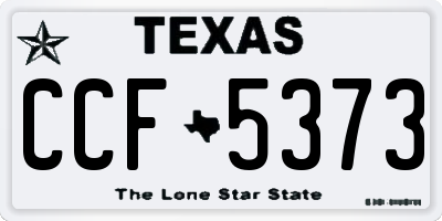 TX license plate CCF5373