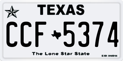TX license plate CCF5374