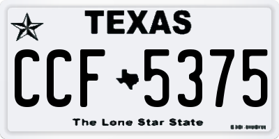 TX license plate CCF5375