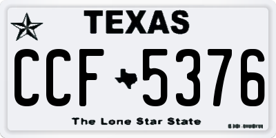 TX license plate CCF5376