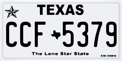 TX license plate CCF5379