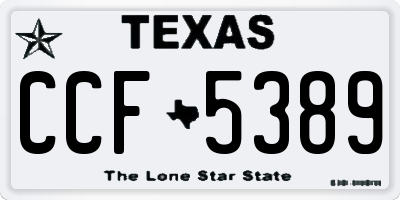 TX license plate CCF5389