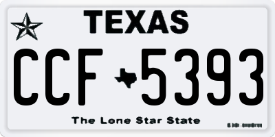 TX license plate CCF5393