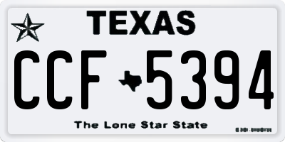 TX license plate CCF5394