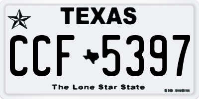 TX license plate CCF5397