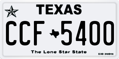 TX license plate CCF5400