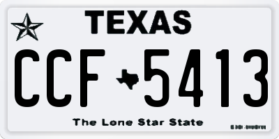 TX license plate CCF5413