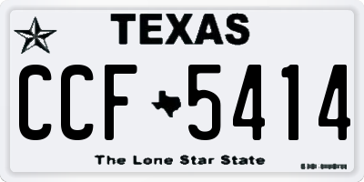 TX license plate CCF5414