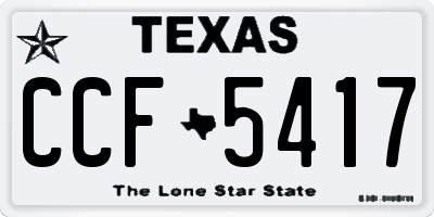 TX license plate CCF5417