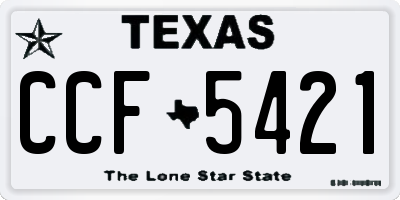 TX license plate CCF5421