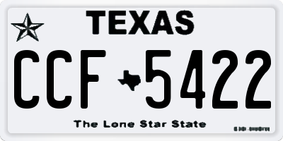 TX license plate CCF5422