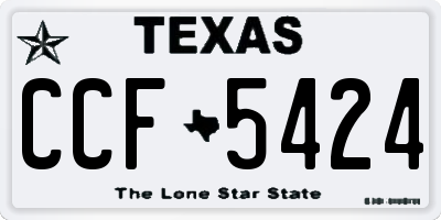 TX license plate CCF5424