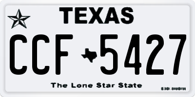 TX license plate CCF5427