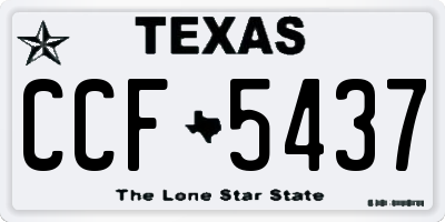 TX license plate CCF5437