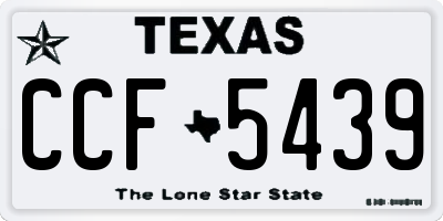 TX license plate CCF5439