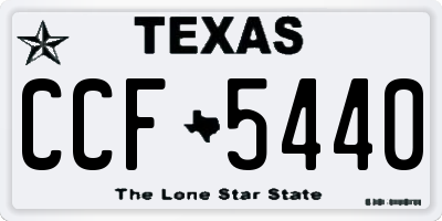 TX license plate CCF5440