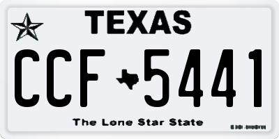 TX license plate CCF5441