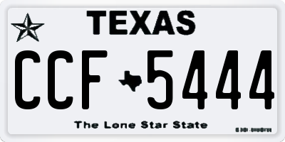 TX license plate CCF5444