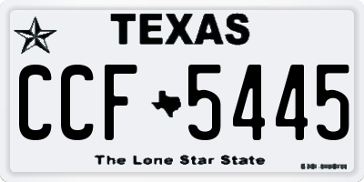 TX license plate CCF5445
