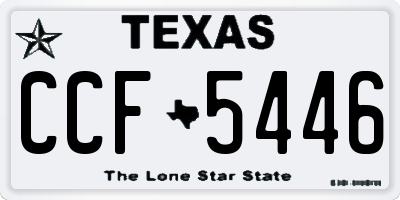 TX license plate CCF5446