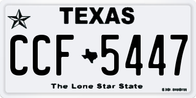 TX license plate CCF5447
