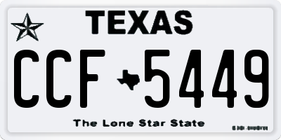 TX license plate CCF5449