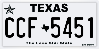 TX license plate CCF5451