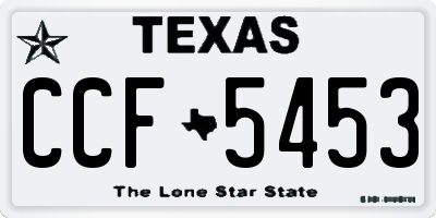 TX license plate CCF5453