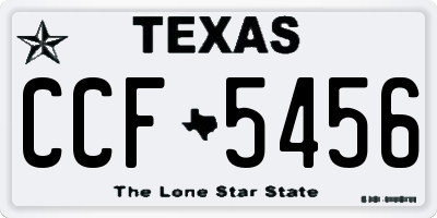TX license plate CCF5456