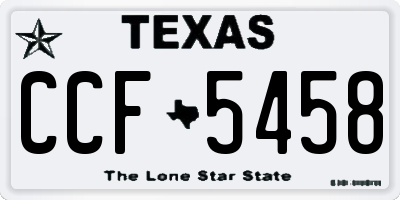 TX license plate CCF5458