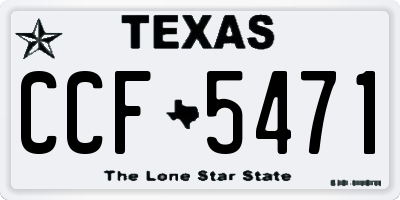 TX license plate CCF5471