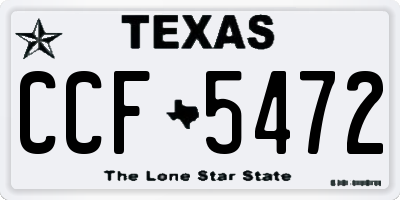 TX license plate CCF5472
