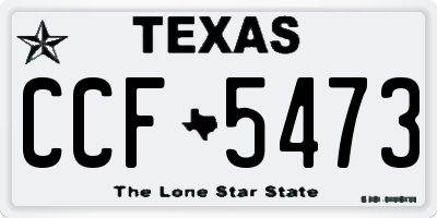 TX license plate CCF5473