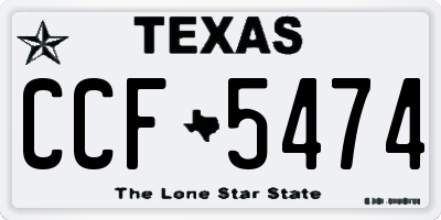 TX license plate CCF5474